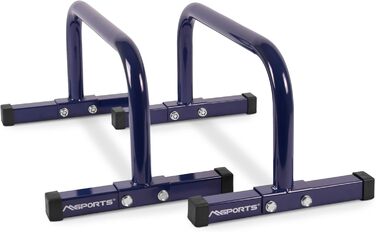 Паралелетки для віджимань MSports Low Fitness - професійні, блакитні, 60x35x29 см