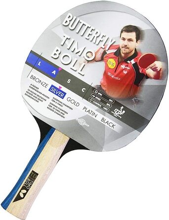 Настільна ракетка Butterfly Timo Boll Silver, ITTF, чорна-срібна