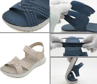 Жіночі сандалії літні для ходьби, відпочинку, спорту та пляжу. Платформа, антиковзаюча підошва, розміри 35-42 EU, колір бежевий. Стиль A