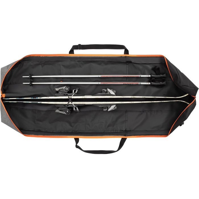 Чохол для лиж GREMEX Skitasche: водонепроникний, міцний, ергономічний, для 1 пари лиж, 160 см, аксесуар для лиж, блакитний + жовтий