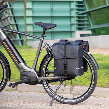 Велосумка New Looxs Odense Double 39 л чорна для багажника, подвійна, водонепроникна
