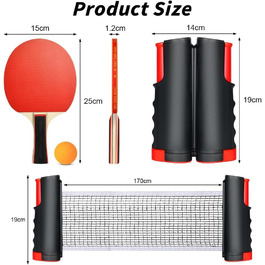 Набір для настільного тенісу Flintronic: 2 ракетки + 3 м'ячі, з сумкою для початківців та професіоналів