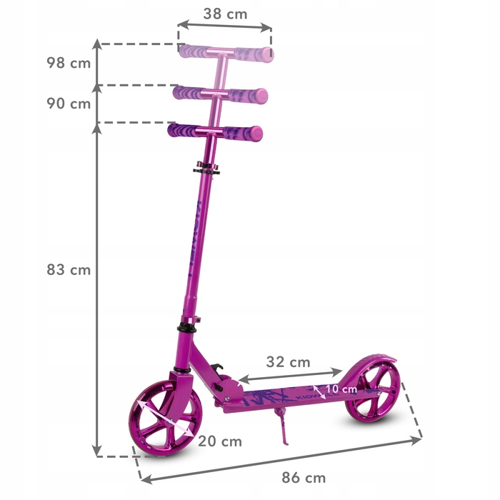Дитячий самокат Kidwell BLAST, рожевий, 2 колеса