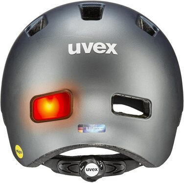 Велосипедний шолом uvex City 4 MIPS для міста з LED-світлом, універсальний, система MIPS, для жінок і чоловіків, легкий