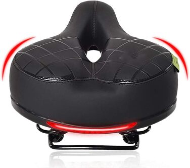 Lespar М'який ергономічний велосипедний сідло з гелем, підходить для жінок та чоловіків, туристичний сідло для міста, амортизований, комфортний гелевий сідло, велосипедне сідло для чоловіків та жінок