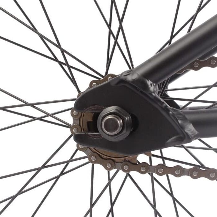 BMX велосипед KHE Black Jack 20 дюймів, алюмінієвий, чорний, з ротором Affix, вага 10,2 кг