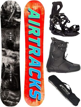 Набір для сноуборду Airtracks Freeride/Freestyle Past & Future Wide Hybrid Rocker 159 см + кріплення Master + черевики Master QL 47 + чохол