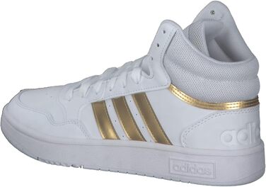 Кросівки Adidas Hoops 3.0 Mid Lifestyle - жіночі, класичні, білі, сірі, розмір 36 2/3 EU