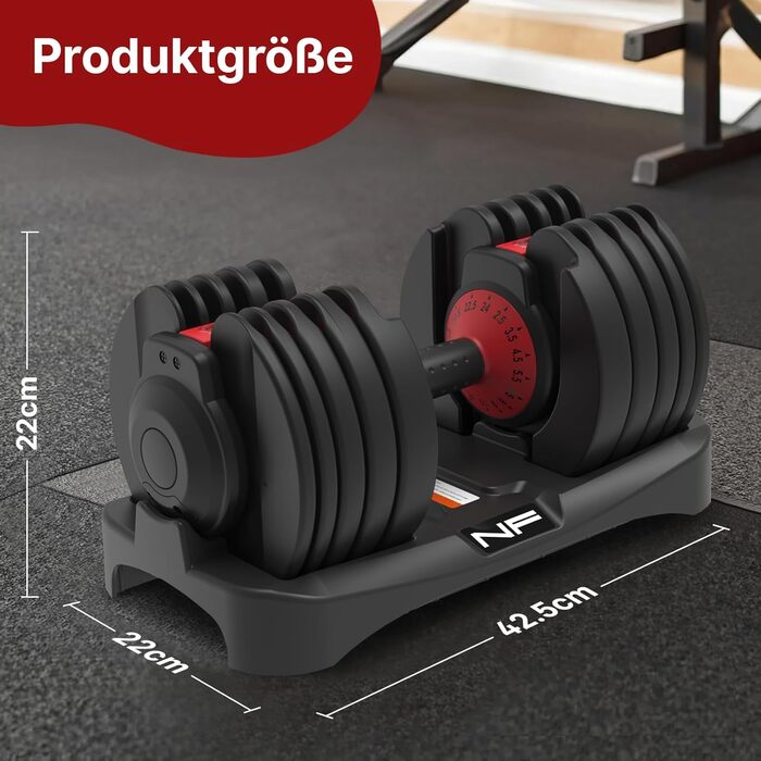 Регульовані гантелі 24 кг з антиковзним покриттям для фітнесу та тренувань вдома