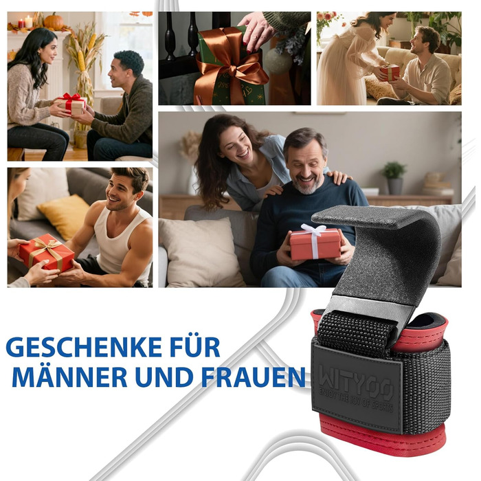 Допоміжні петлі для тяги, петлі для важкої атлетики, петлі для пауерліфтингу, для чоловіків та жінок, фітнес-аксесуар для силових тренувань, тяга, пауерліфтинг, кросфіт, червоний