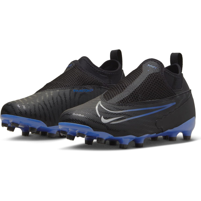 Кросівки для футболу Nike Phantom Gx Academy Df Fg/Mg Jr (33.5 EU, Чорний/Хром/Королівський)