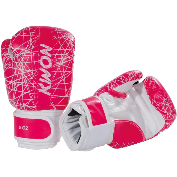 Дитячі боксерські рукавички Kwon Neon 6oz, рожево-сині