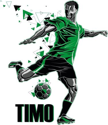 Іменна спортивна термос-пляшка GRAZDesign, 500 мл, нержавіюча сталь, для дітей та дорослих, герметична, з принтом футбол, зелена – подарунок на перший дзвоник