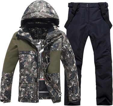 Сніговий костюм чоловічий HOUZONIY, комплект 2-в-1, теплий, вітронепроникний, чорний