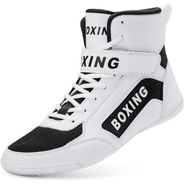 Боксерські черевики для чоловіків SDEQA: легкі, дихаючі, для боксу, бодібілдингу, фітнесу, розмір 43 EU, білі