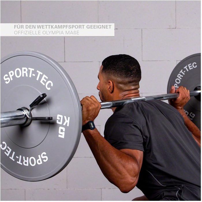 Олімпійський бампер-диск Sport-Tec 5 кг, Ø50 мм, сірий