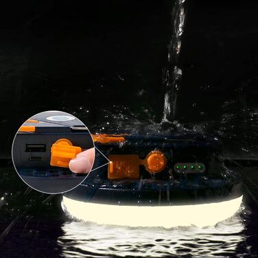 LED кемпінговий ліхтар 2000 люменів з Powerbank 9900mAh, налобний ліхтар для кемпінгу, намету, туризму та надзвичайних ситуацій (15W тепле світло)