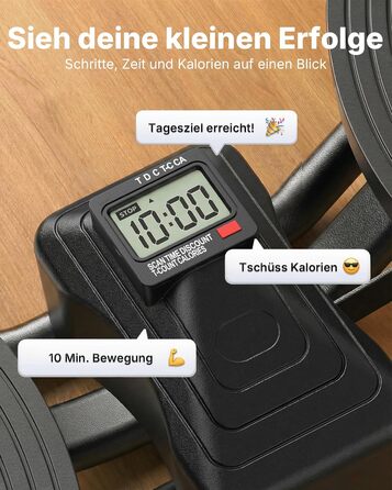 Еліптичний тренажер MERACH з низьким рівнем впливу, U-подібний степер з 3D-рухом, тихий кардіо-тренажер з LCD-дисплеєм для підрахунку часу, кроків та калорій, з неслизькими педалями, компактний для дому та квартири, 2511