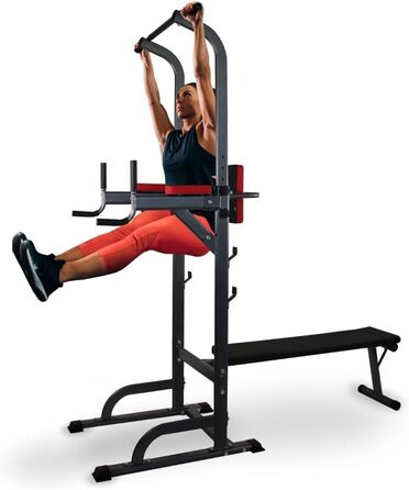 Мультифункціональна силова станція Mobiclinic Fitness 9 в 1, складана, з турніком, лавкою для жиму, регульована по висоті, протиковзка, м'яка оббивка