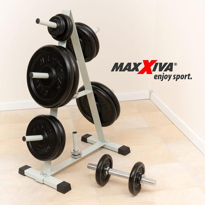 MAXXIVA Комплект гантельних дисків 4 шт по 7,5 кг, чавун, чорний, 30 кг, для фітнесу, силових тренувань, бодібілдингу, реабілітації