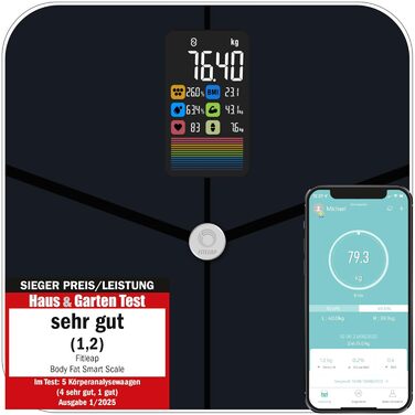 Вага для вимірювання жиру в тілі з аналізом складу тіла, цифрова Bluetooth вага з функцією додатку, вага з вимірюванням складу тіла, темно-синій колір