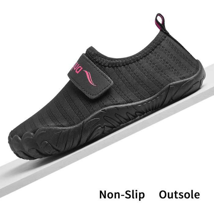 Дитячі шкарпетки-мокасини Raqua для плавання та водних розваг, чорно-рожеві, 31 EU