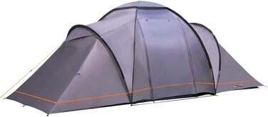 Намет Portal Outdoors Beta 6: Сірий, 2-кімнатний, просторий, з сумкою для зберігання - для кемпінгу та відпочинку на природі