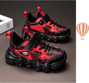 Дитячі кросівки Kindi з натуральної шкіри, водонепроникні, для хлопчиків та дівчаток, спортивні, для бігу, червоні, 26 EU