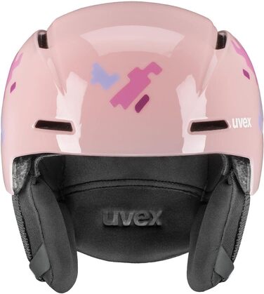 Дитячий лижний шолом uvex Viti, рожевий Puzzle, розмір 46-50 см, унісекс