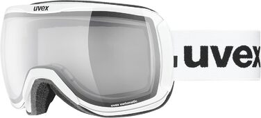 Гірськолижна маска Uvex Downhill 2100 VP X, унісекс, біла, фотохромна, поляризаційна, універсальний розмір