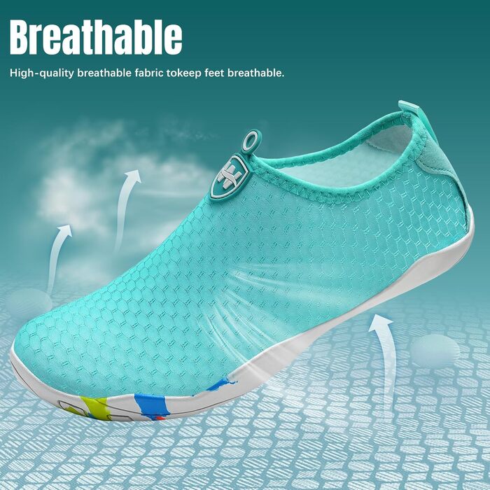 Чоботи для плавання WateLves: чоловічі та жіночі, для води, пляжу, серфінгу, швидко сохнуть, унісекс (зелений, 42 EU)