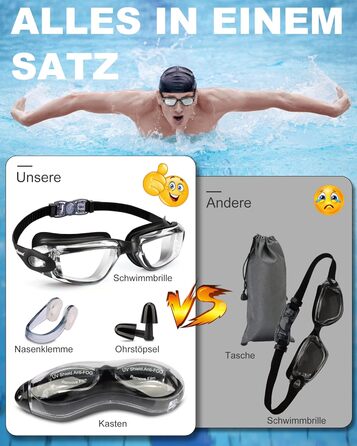 Окуляри для плавання Zerhunt: чоловічі, жіночі, дитячі. Антизапітніння, захист від УФ. Для дайвінгу та водного спорту. Підходять для дітей від 10 років. Прозорі.