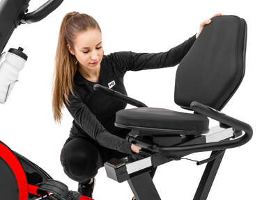 Горизонтальний велотренажер Hop-Sport HS-060L Pulse червоний 2020