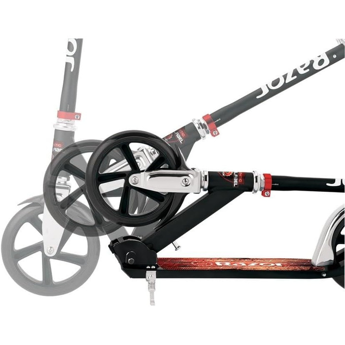 Скутер Razor A5 Lux Kick Scooter з великими 8-дюймовими колесами, складний, регульоване кермо, легкий, для райдерів до 99 кг