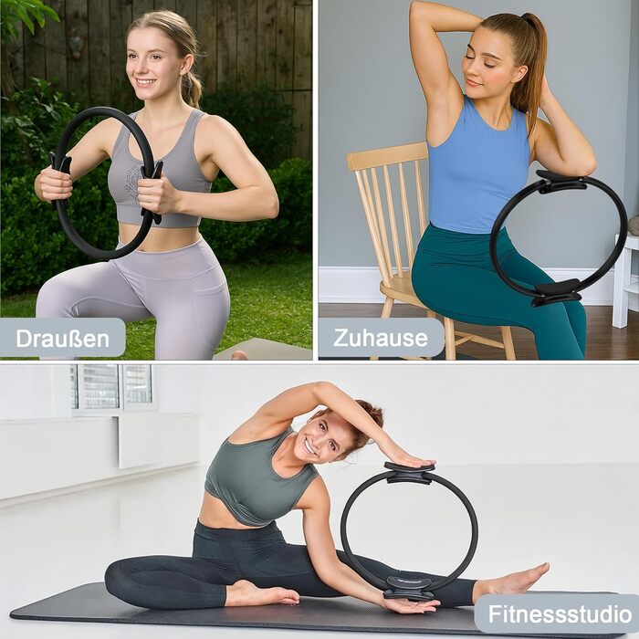 Кільце Pilates SURFOU 32 см: для йоги, фітнесу, тренування стегон та всього тіла