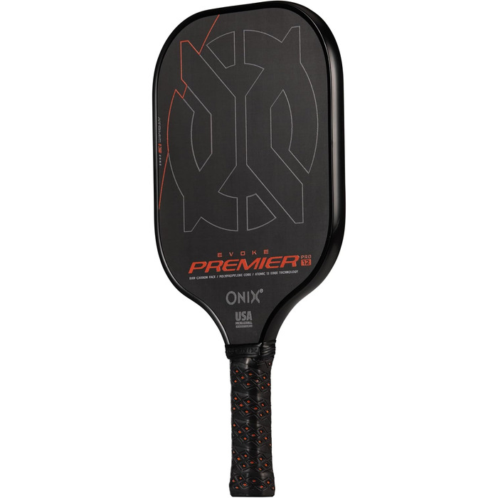 Падл для піклболу Onix Evoke Premier Pro Raw Carbon (12 мм, чорний)