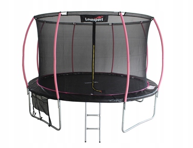 Батут LEAN Sport Max 16ft, чорно-рожевий