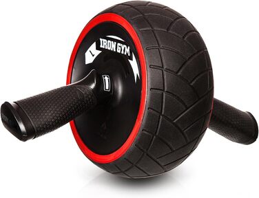 Ролик для преса IRON GYM IRG013 Speed Abs, тренажер для преса, 9,4x3,6x7,9 см, чорний/червоний