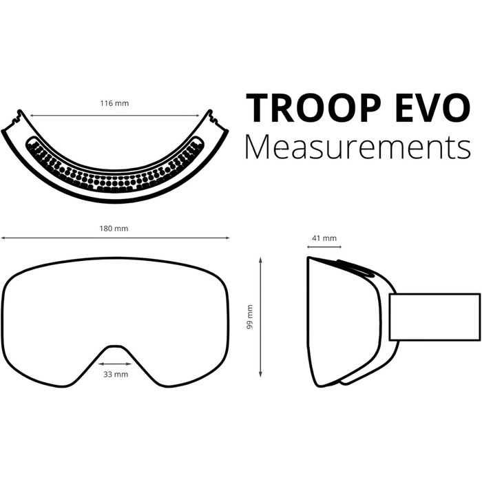 NAKED Optics The TROOP EVO: гірськолижні окуляри для чоловіків та жінок, сноуборд окуляри з змінними лінзами, окуляри для сноубордингу та катання на лижах