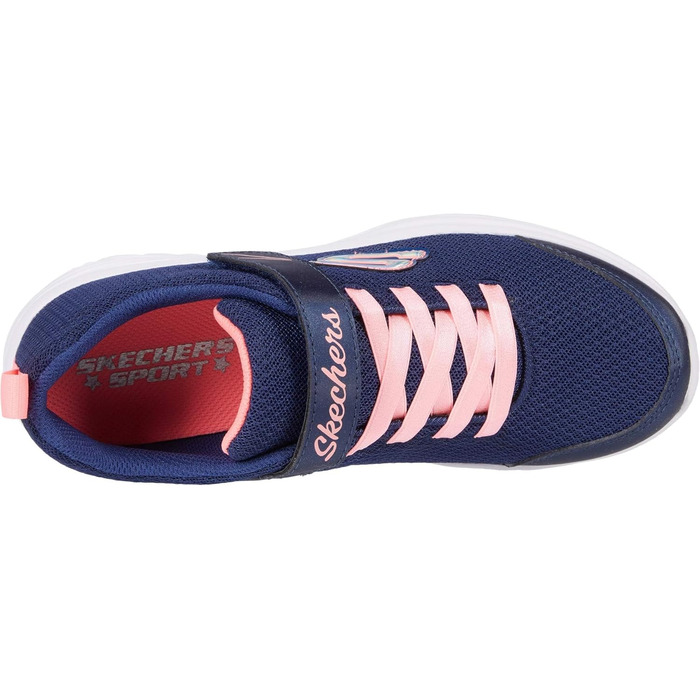 Кросівки Skechers для дівчаток 302450L, розмір 28.5 EU, темно-сині з кораловою обробкою, сітка