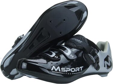 Велосипедні шкарпетки Msport для шосе, дихаючі велотуфлі для чоловіків/жінок, 40 EU, чорний колір