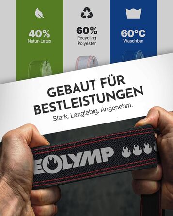 Стрічка для гімнастики NEOLYMP: екологічна, міцна, регульована – фітнес-стрічка, Powerband