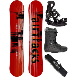 Сноуборд комплект Airtracks Linear Camber Extra Wide 168 см + кріплення Master + черевики Star Black 46 + чохол