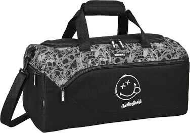 Спортивна сумка Safta Smiley World Urban Flow, чорна, 50x25x25 см