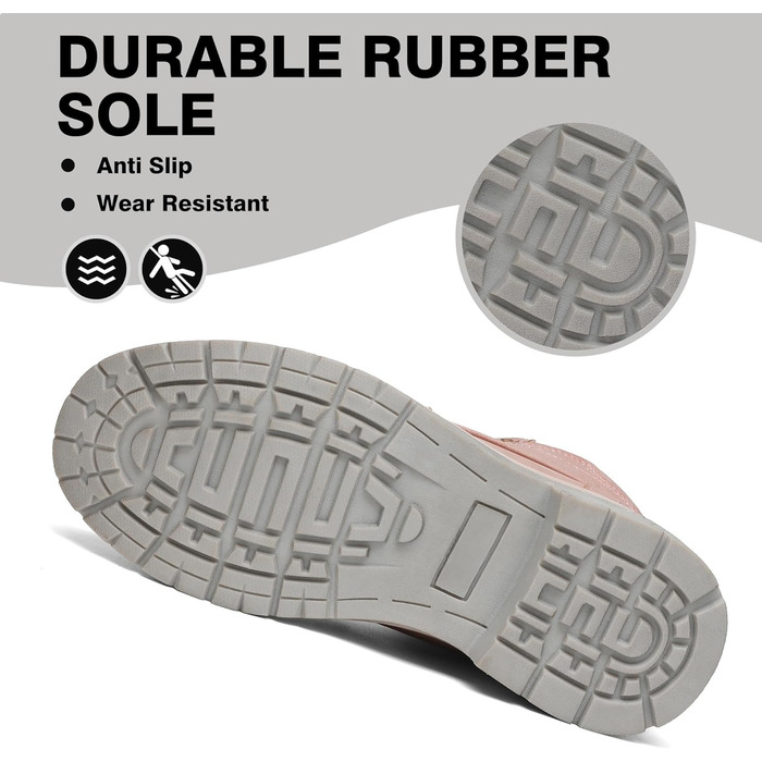 Зимові черевики Mishansha Herren для жінок, теплі, водонепроникні, на шнурівці, рожеві, 38 EU