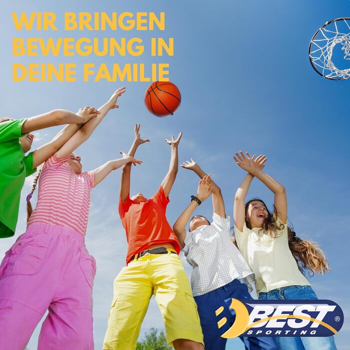 Баскетбольний кошик Best Sporting з щитом, Ø45 см, нейлонова сітка, для вулиці, для дітей та дорослих
