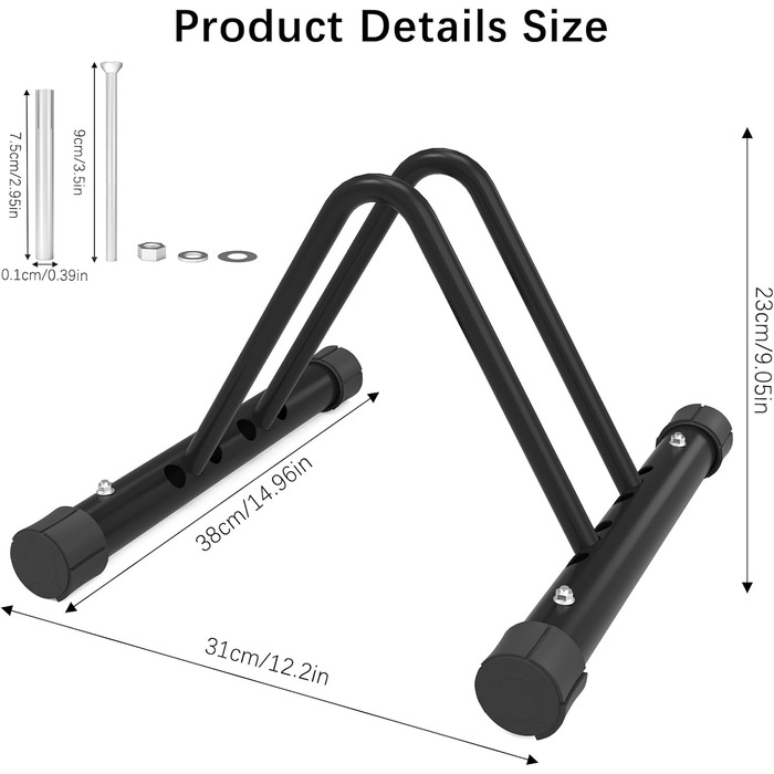 Підставка для велосипеда на підлозі, сталева, регульована, для гірського та шосейного велосипеда