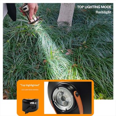LED кемпінговий ліхтар AuRiver: портативна лампа з USB зарядкою, 3 режими світла, IPX3, для кемпінгу, намету, дому та надзвичайних ситуацій