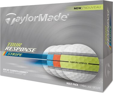 Гольф-м'ячі TaylorMade Tour Response Stripe 25, багатоколірні