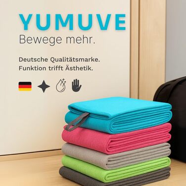 Рушник для фітнесу YUMUVE 125x50 см – спортивний рушник з покриттям для обладнання – нековзний & швидковисихаючий – мікрофібра рифленої текстури – ідеальний для спортзалу, тренажерного залу, йоги, тренувань – 5 кольорів (рожевий)